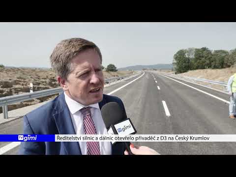 Nový přivaděč z D3 zrychlí cestu do Krumlova, náhled videosekvence