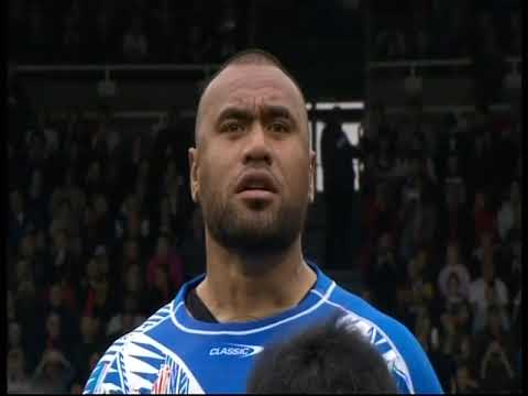 Samoan Rugby League Team perform the Siva Tau
