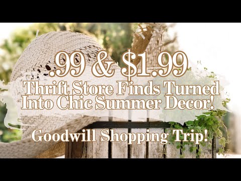 .99 & $1.99 Thrift Store Finds Turned Into Chic Summer Decor!   #diy