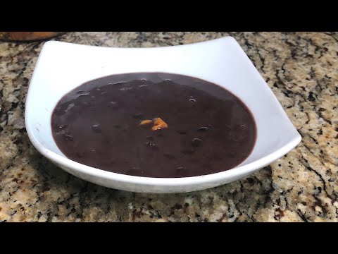 Haitian black bean sauce using canned beans