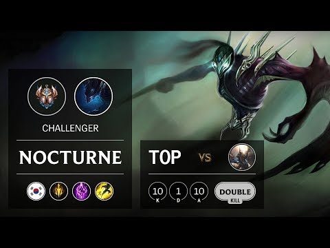 Nocturne Top vs Pantheon - KR Challenger Patch 9.23