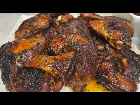 HOW TO MAKE JERK CHICKEN IN THE OVEN WITH RICE AND PEAS AND GRAVY