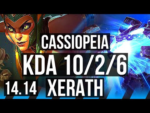 CASSIOPEIA vs XERATH (MID) | 10/2/6, 1000+ games, Legendary | VN Challenger | 14.14