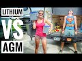 AGM vs Lithium Ion Battery For Solar in a DIY Camper Van or RV Solar Battery Bank
