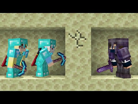 Minecraft Manhunt NETHERITE TANK VS 4 PRO (REMATCH)