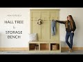 How to Build a Mudroom Storage Bench and Hall Tree