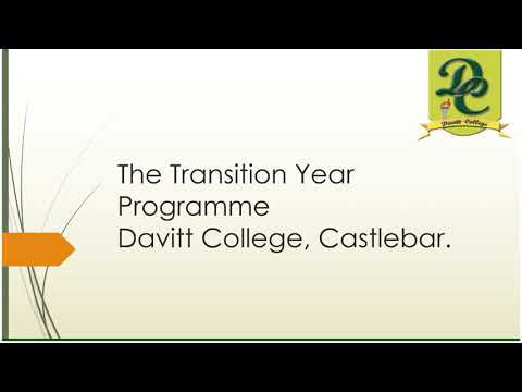 Davitt College Transition Year Programme Presentation