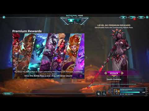 Paladins 2.12 New Reworked Community Battlepass 10 All Items, All Levels, Free and Paid Path