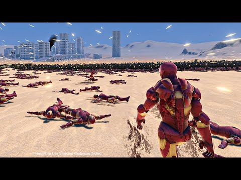 30000 IRON MAN vs 30000 U.S. SOLDIERS - Ultimate Epic Battle Simulator (UEBS)