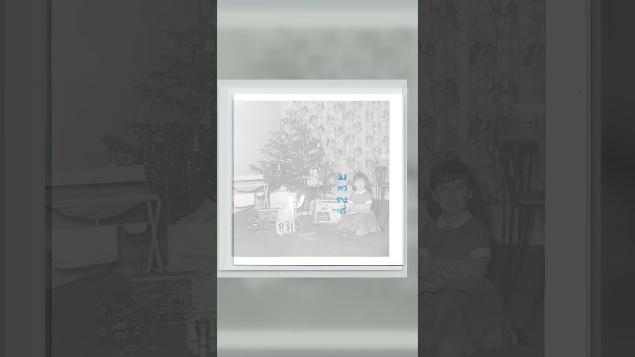 1950s Christmas Morning with Child and Gifts, Black and White Photo Video