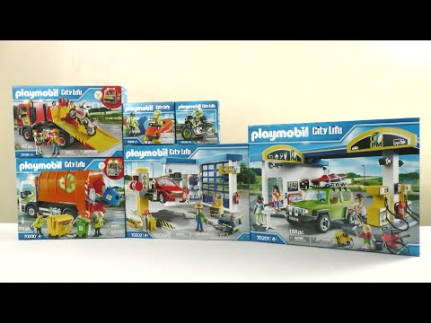 Unboxing Playmobil : La station-service et le garage (2019) – 70199, 70200, 70201... 70204