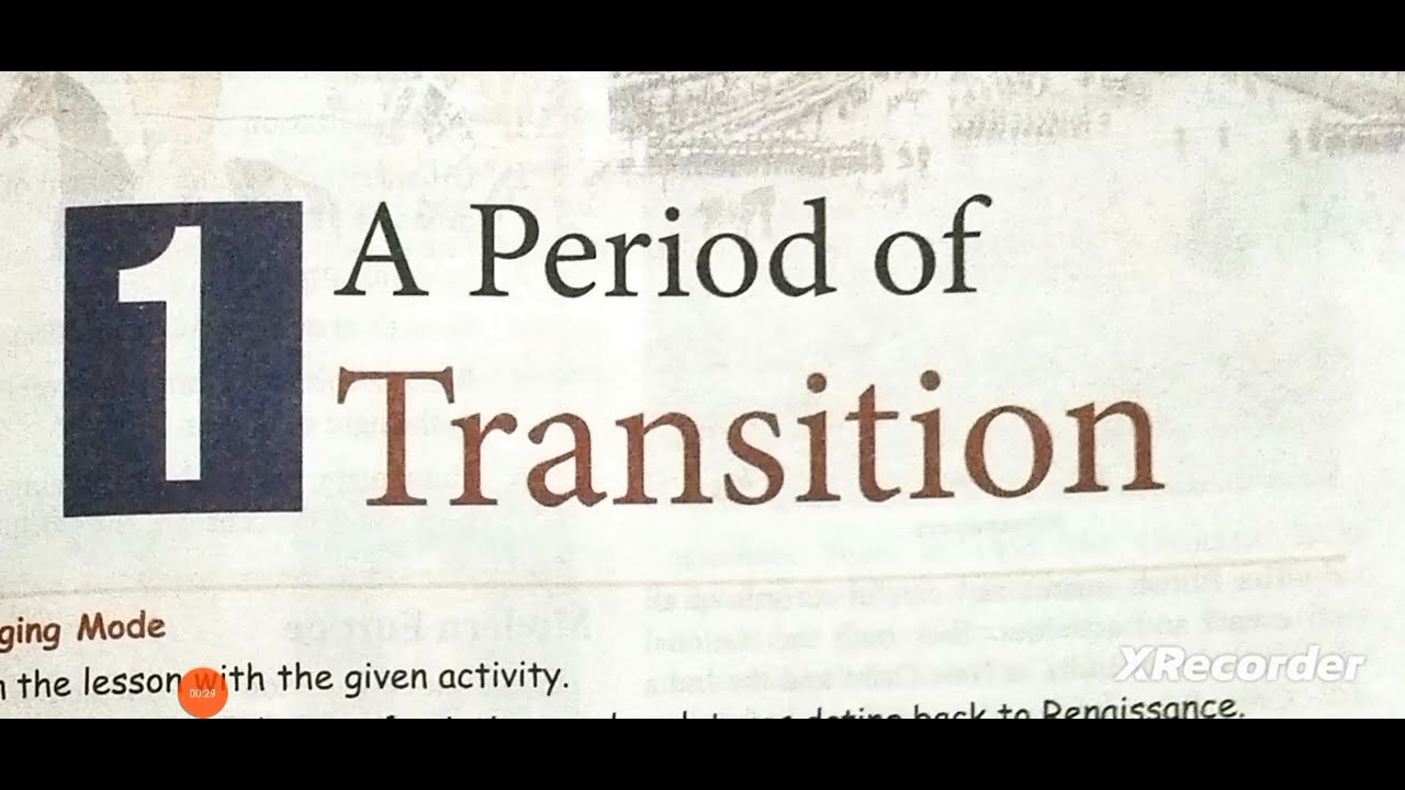ICSE class 8 history chapter 1 A Period of Transition