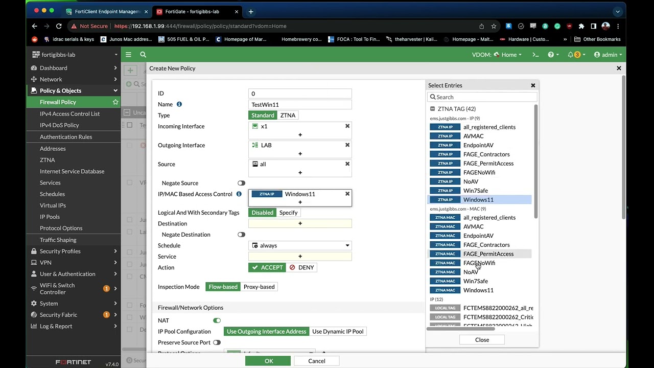 How to configure a ZTNA tag on a FortiGate