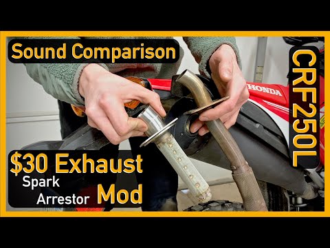 $30 Exhaust Mod CRF250L Follow-Up- Yoshimura Spark Arrestor (With Sounds Comparison)