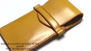 Kožené pouzdro na tužky RETRO ( penál )