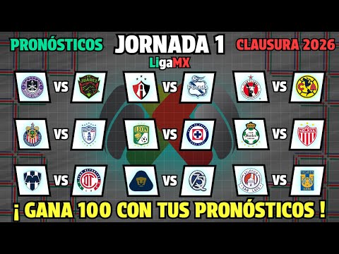 PREDICTIONS for MATCHDAY 1 Liga MX CLAUSURA 2026