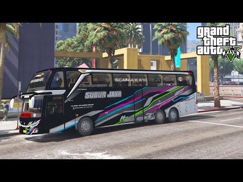 BUS SUBUR JAYA JETBUS UHD 3+ SCANIA K410 - GTA V MOD SIMULATOR BUS INDONESIA