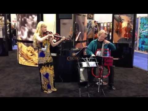 Cecilio - Anna Stafford(Rock Violinist)'s Playing at Namm Show 2013!!!