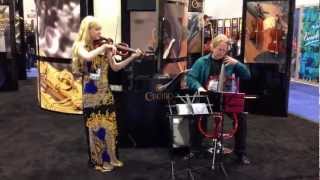 Cecilio - Anna Stafford(Rock Violinist)'s Playing at Namm Show 2013!!!
