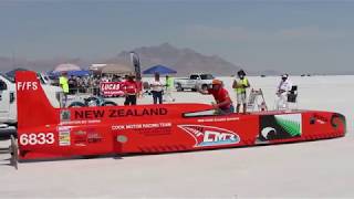 Download lagu NZ Streamliner F1 V10 engine 458kph / 285mph Bonneville CMR mp3