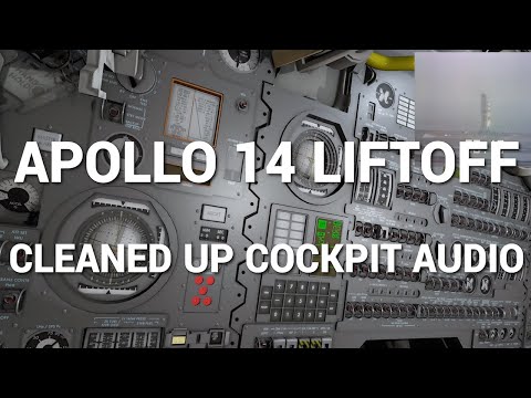 Apollo 14 Launch - Cleaned Up Cockpit Audio (Alan Shepard, Stuart Roosa, Edgar Mitchell, 1971)