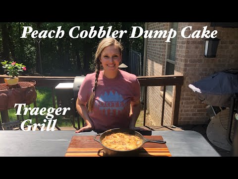 Dessert On A Pellet Grill! Peach Cobbler Dump Cake