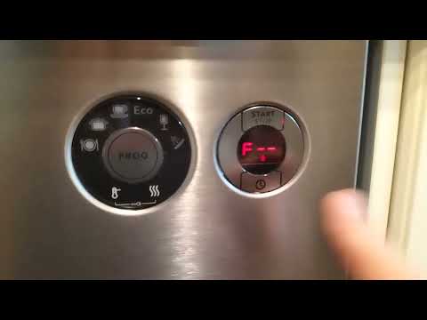 Resetting control unit on a Asko Dishwasher, model D5434.