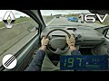 2002 RENAULT TWINGO 1 2 16V TOP SPEED DRIVE ON GERMAN AUTOBAHN