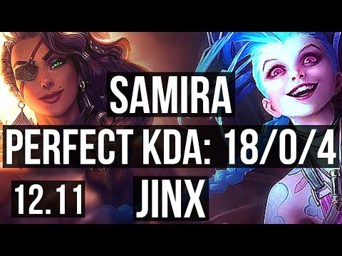 SAMIRA & Thresh vs JINX & Brand (ADC) | 18/0/4, Legendary, 8 solo kills | EUW Diamond | 12.11