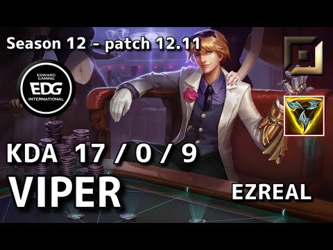 【KRサーバー/C1】EDG Viper エズリアル(Ezreal) VSドレイヴン(Draven) BOT - Patch12.11 KR Ranked【LoL】