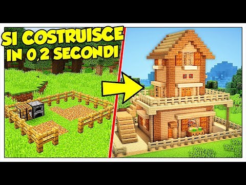 COME COSTRUIRE UNA CASA IN 0,2 SECONDI AUTOMATICAMENTE! - Minecraft ITA