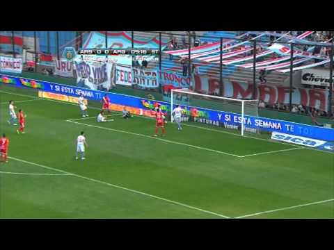 Remate de Triverio. Arsenal 0 - Argentinos 0. Fecha 5. Torneo Final 2013. Fútbol Para Todos