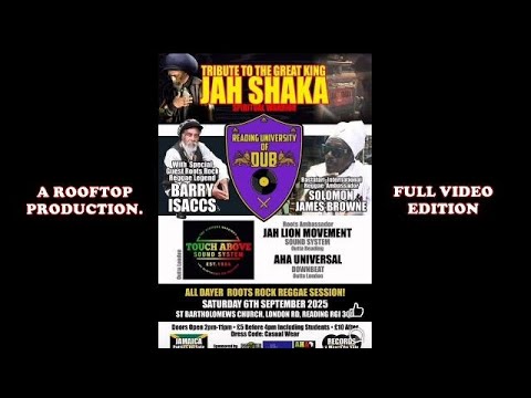 Reading University of Dub: Touch Above mts Jah Lion Movement & Guests in Reading Sat 6th Sept 2025.