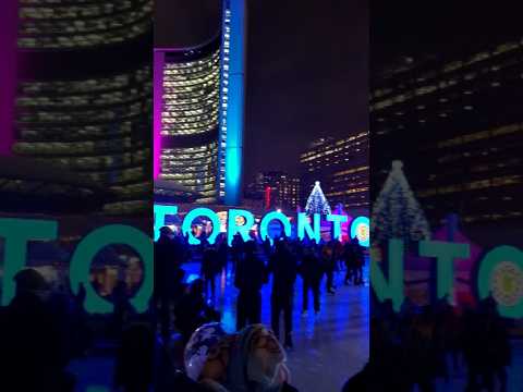 Toronto Downtown | Nathan Phillip Square | Evening View #toronto #canada #downtownToronto