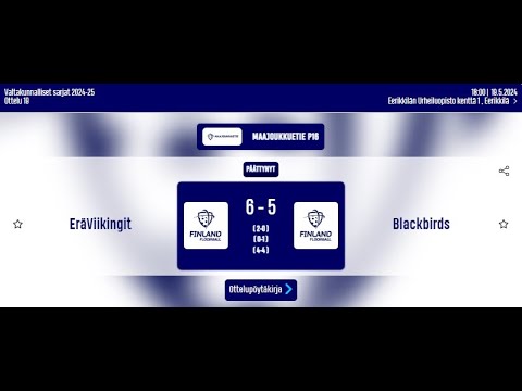 Maajoukkuetie P16 EräViikingit - Blackbirds 19.5.2024 (Tammela Cam) No Sound