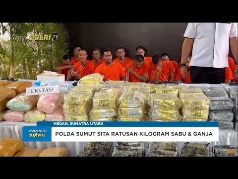 POLDA SUMUT SITA 201 KG SABU, 272 KG GANJA, DAN 40 000 BUTIR EKSTASI