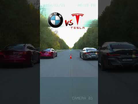 "BMW" VS "TESLA"!#shorts  #automobile #car #bmwengine#edit