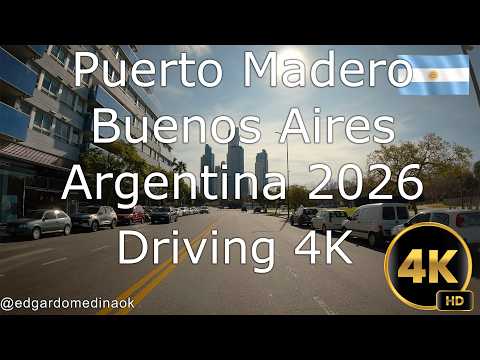 🚗 Buenos Aires 4K | Puerto Madero → Autopista 25 de Mayo → Perito Moreno → Liniers | Driving Tour