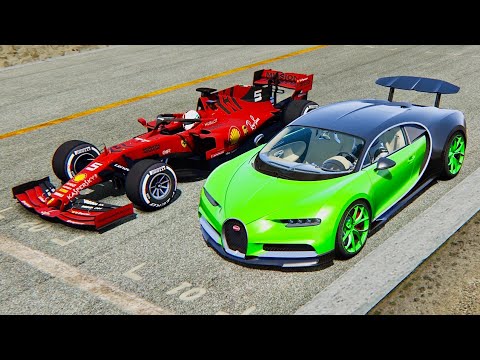Bugatti Chiron with NOS 5000 HP vs Ferrari F1 2019 - Old Monza