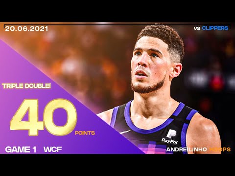 Devin Booker Full Highlights vs Clippers WCF GAME 1 ● 40 POINTS! ● TRIPLE - DOUBLE! 20.06.2021 60FPS