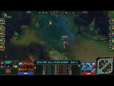 GPL vs LAN   Lee Sin vs Graves, One For All   2016 IWC All Star Event  Day 3