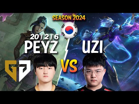 GEN Peyz CAITLYN vs Uzi VARUS ADC - Patch 14.4 KR Ranked CHALLENGER Peyz vs Uzi, Chovy, Kiin, Canyon