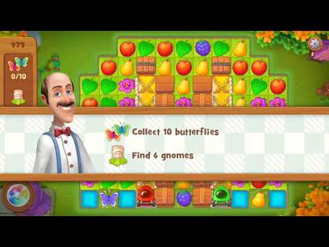 Gardenscapes Level 979 Walkthrough "No Boosters Used"