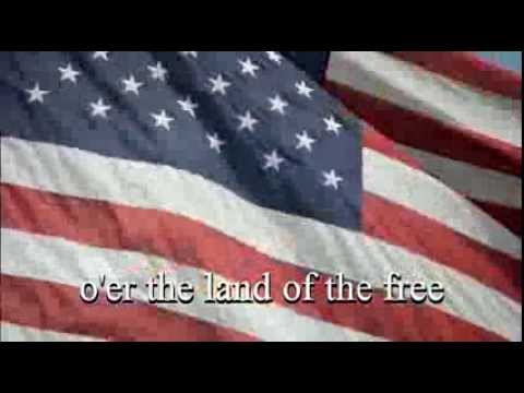 Star Spangled Banner 1st 2 Verses w/lyrics in video~Templeton Thompson & Sam Gay