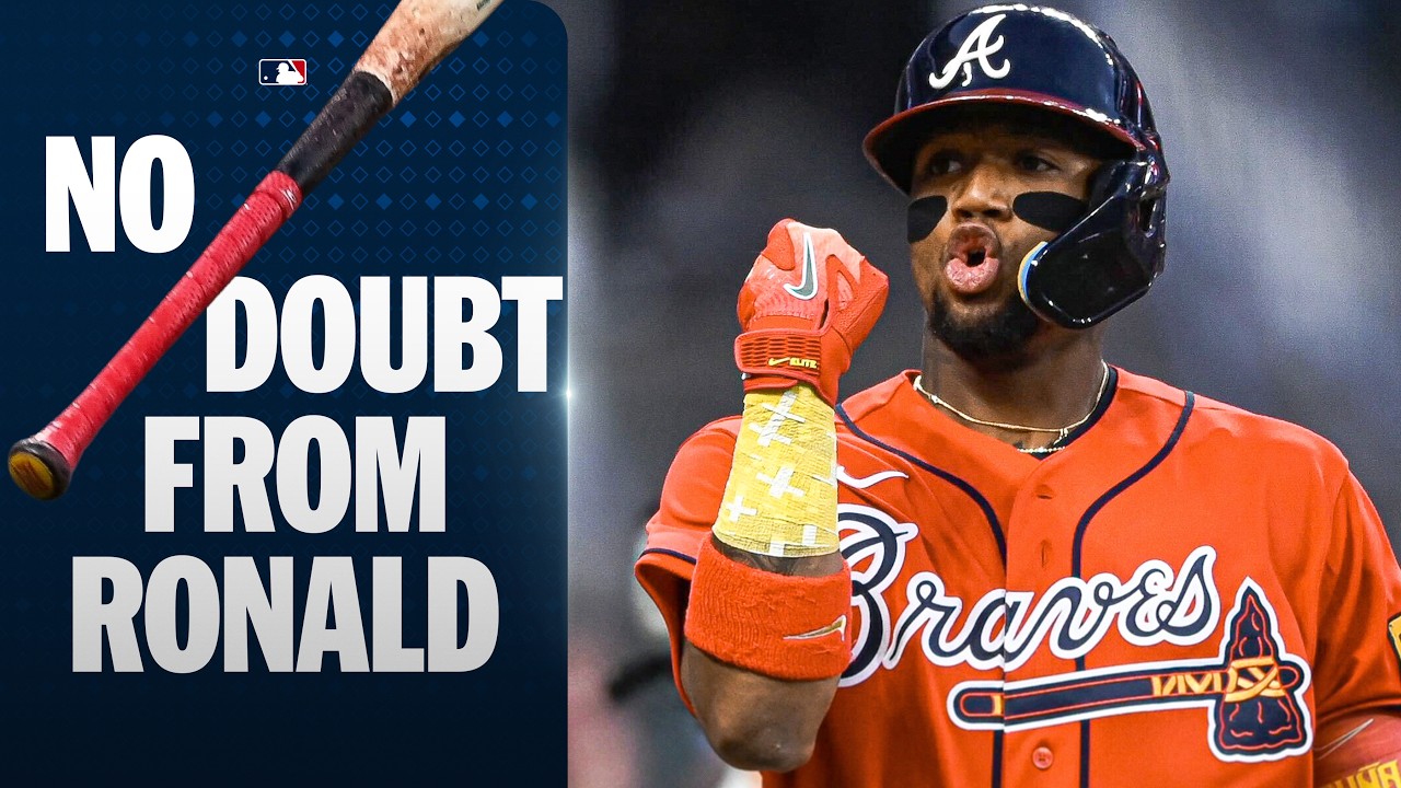 Ronald Acuña Jr.'s home run celebrations will always be EPIC 😮‍💨 (Game-tying homer) | MLB Highlights