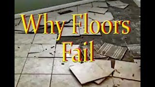 🤔Failed floor on cement Backer boards, why this happens.