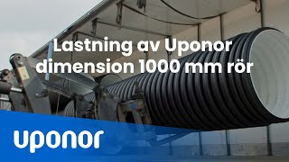 Lastning av Uponor dimension 1000 mm rör