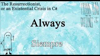 FRANK IERO and the PATIENCE - The Resurrectionist [Lyrics in English and Spanish]