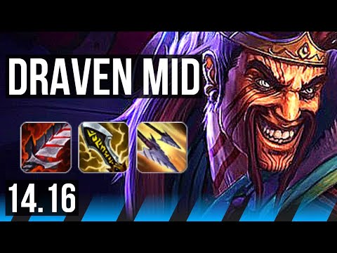 DRAVEN vs KATARINA (MID) | 12/1/1, 6 solo kills, Legendary, 800+ games | NA Master | 14.16