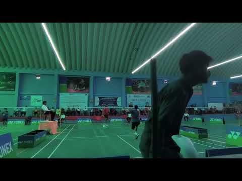 Men's Singles Final Gautam [1] VS Gagan [2] First set Sonipat Badminton